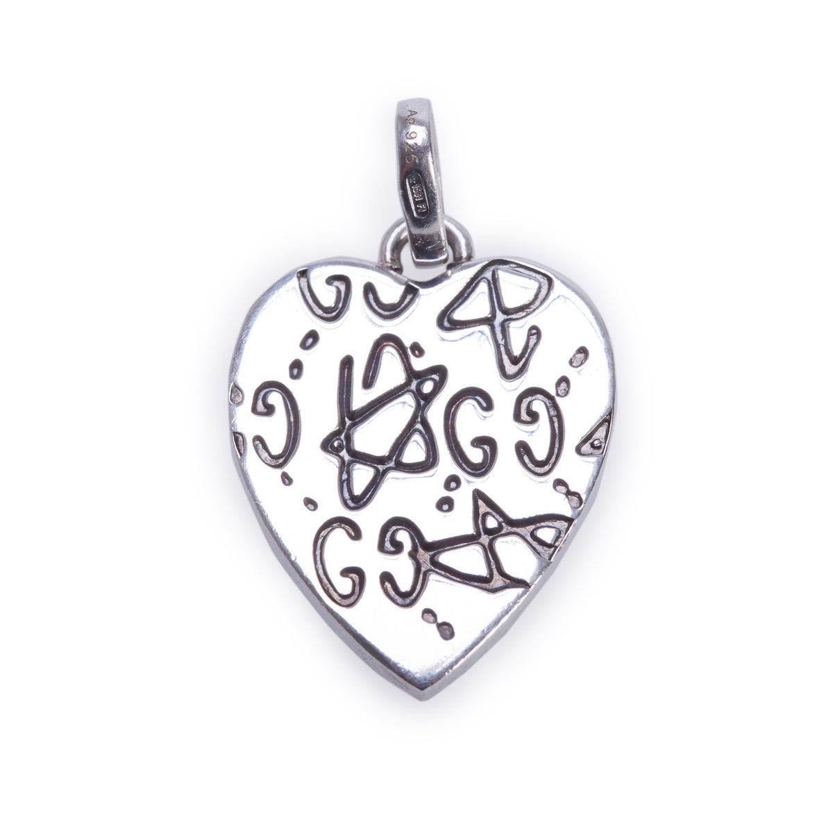 Gucci Sterling Silver Ghost Heart Pendant