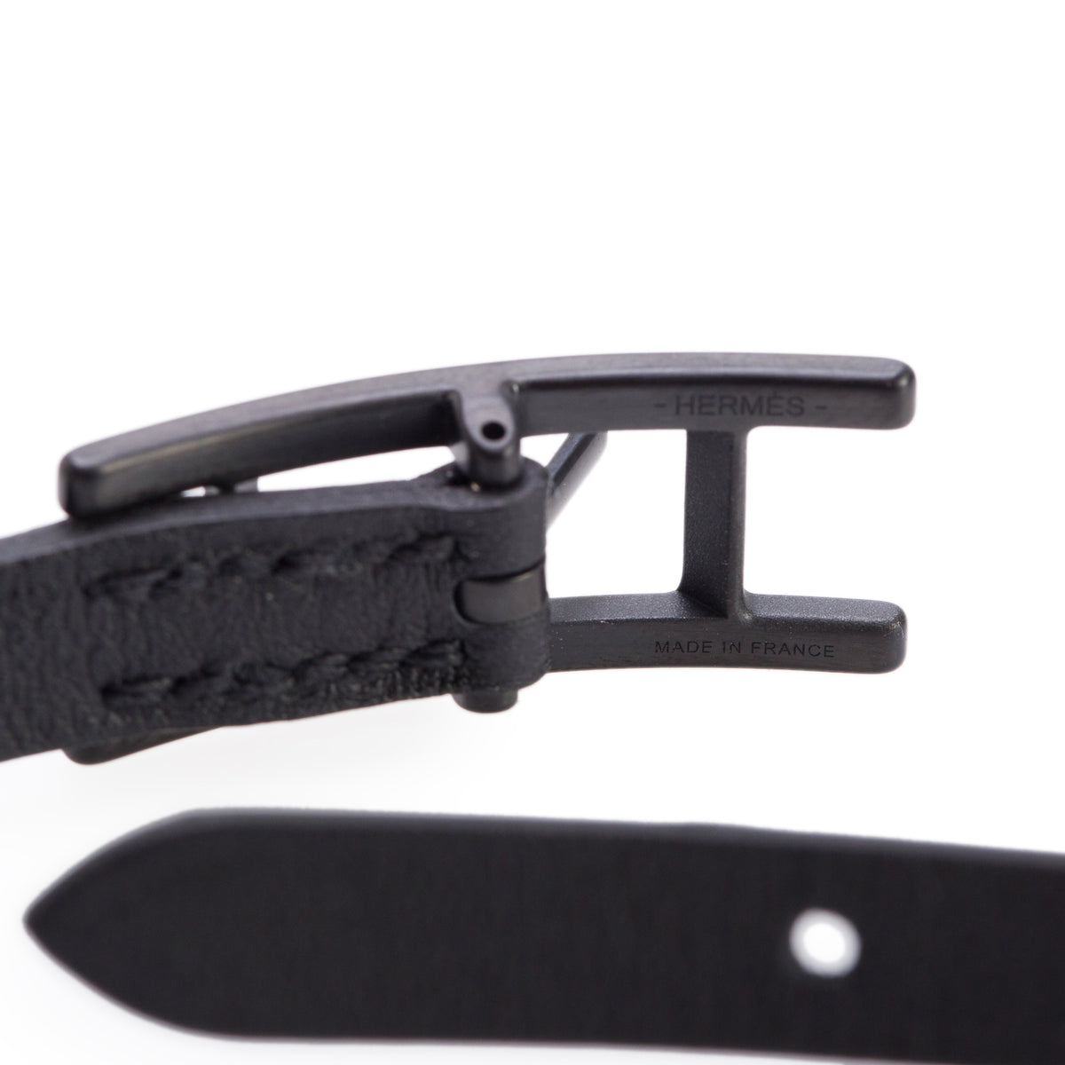 Hermes So Black Swift/Epsom Behapi Double Tour Bracelet w/ Box
