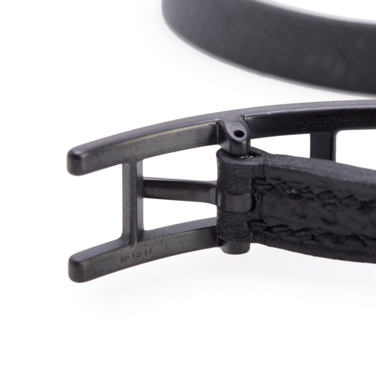 Hermes So Black Swift/Epsom Behapi Double Tour Bracelet w/ Box