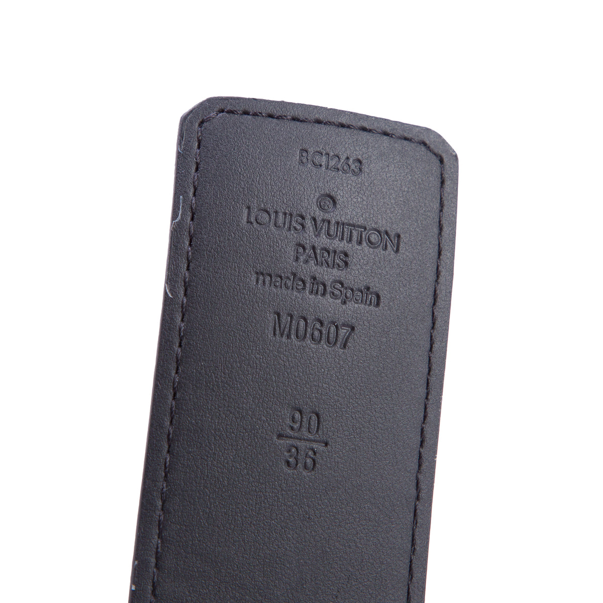 Louis Vuitton 2023 Black Monogram Calfskin 40mm LV Pyramide Belt 90 36