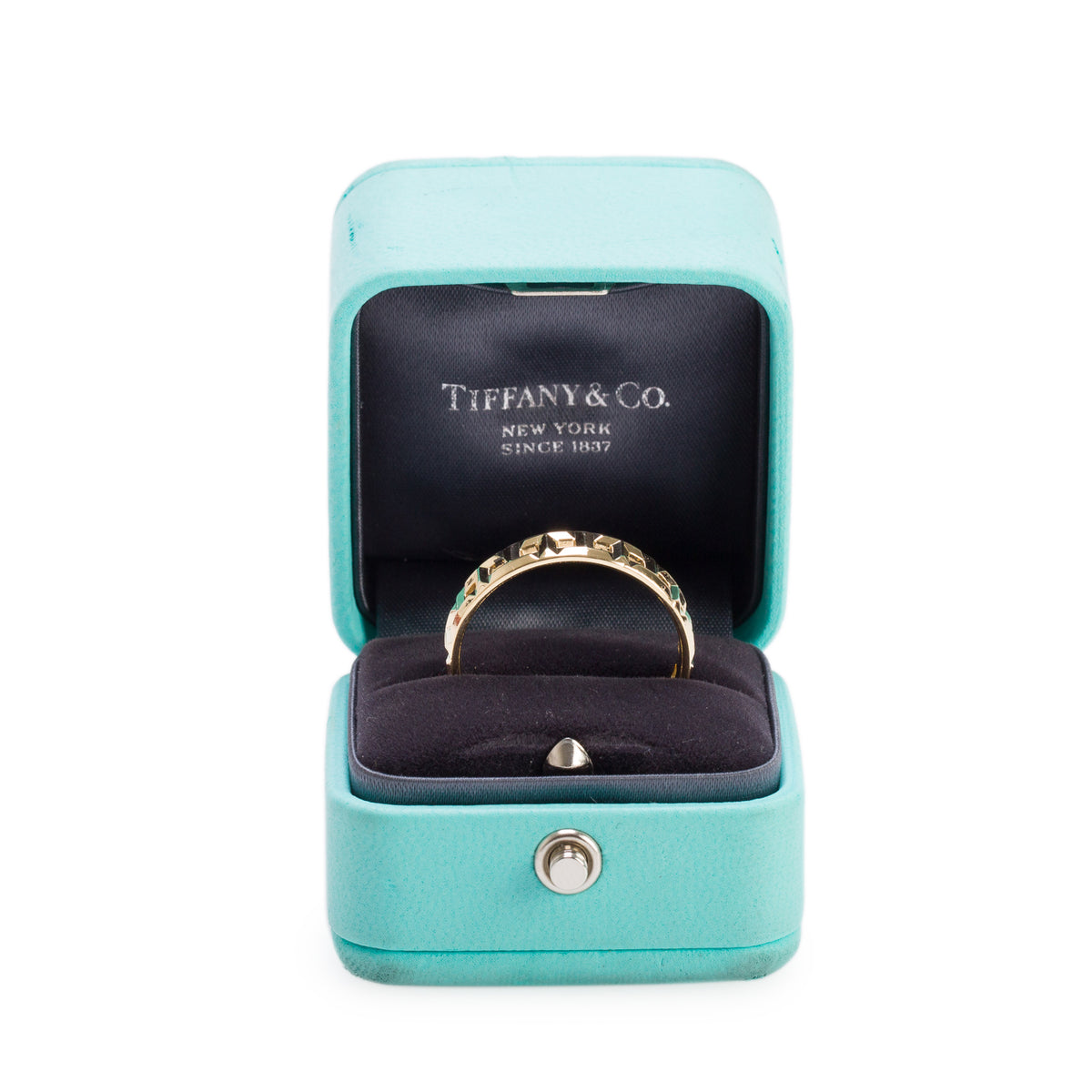 Tiffany & Co. 18k Yellow Gold T True Wide 5.5 MM Ring, Size 12.5 w/ Box