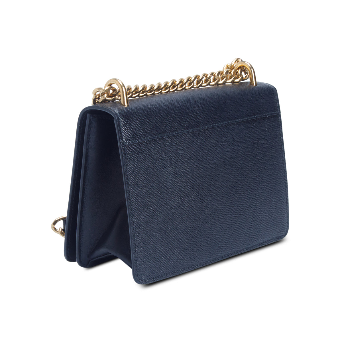 Prada Black Saffiano Chain Shoulder Bag w/ Authenticity Card