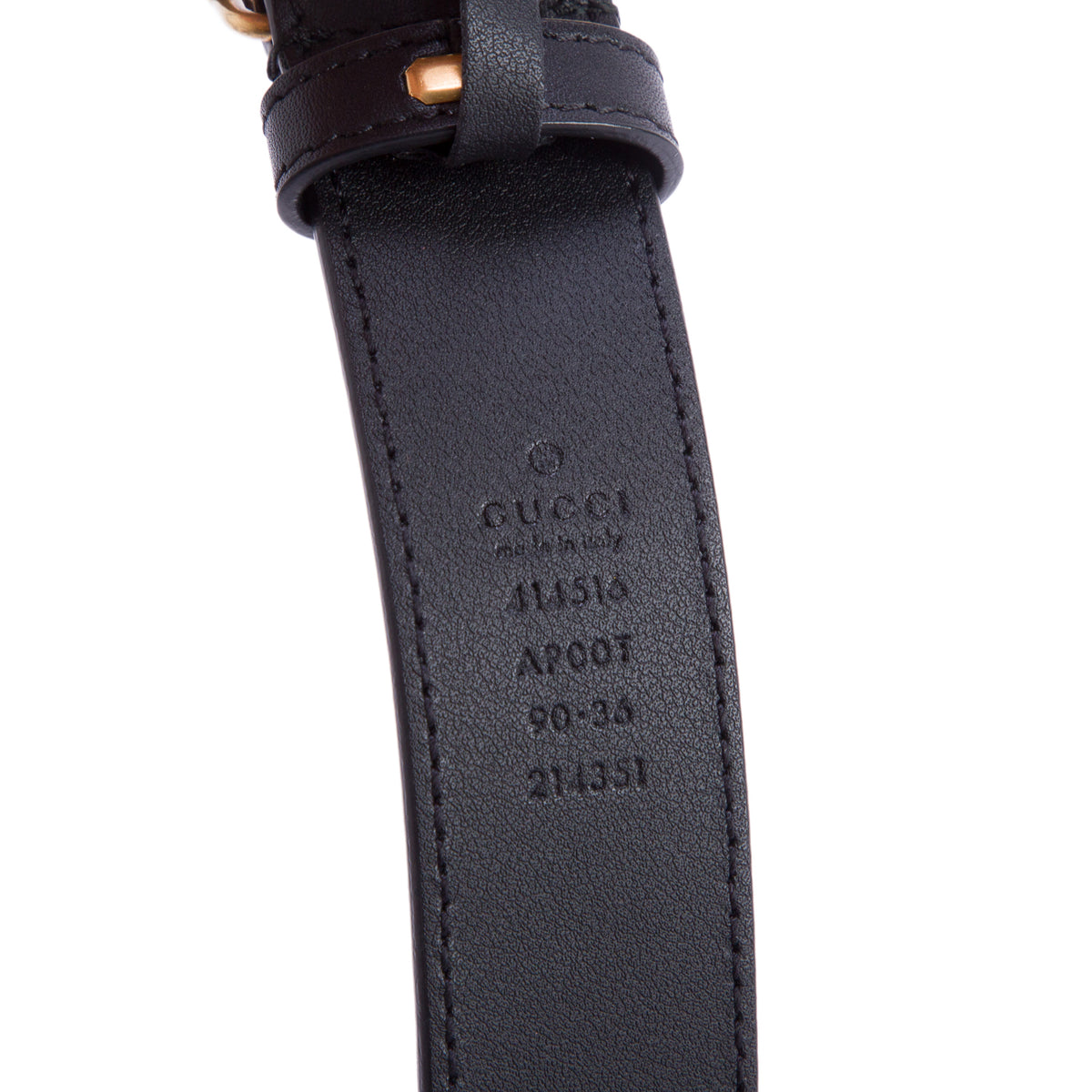 Gucci GG Marmont Black Leather Belt 90 36 w/ Box
