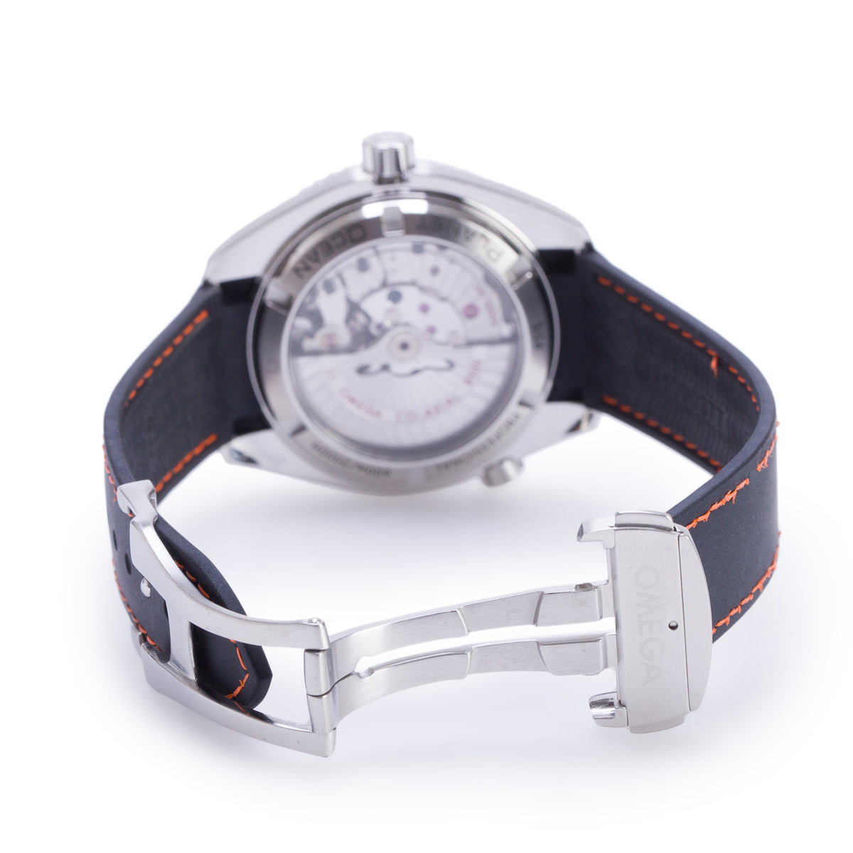 Omega Stainless Steel Seamaster Planet Ocean Co-Axial Chronometer 42 MM Automatic Watch Black Dial w/ Box & Papers