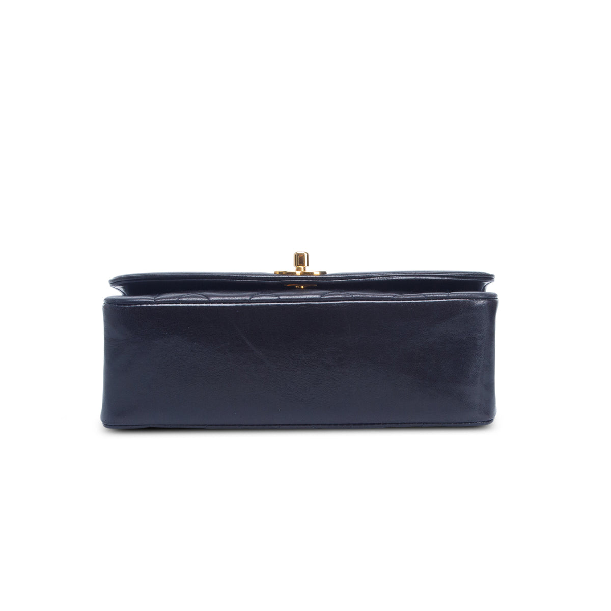 Chanel Vintage Black Lambskin Quilted Small Diana Single Flap w/ Box & Authenticity Card