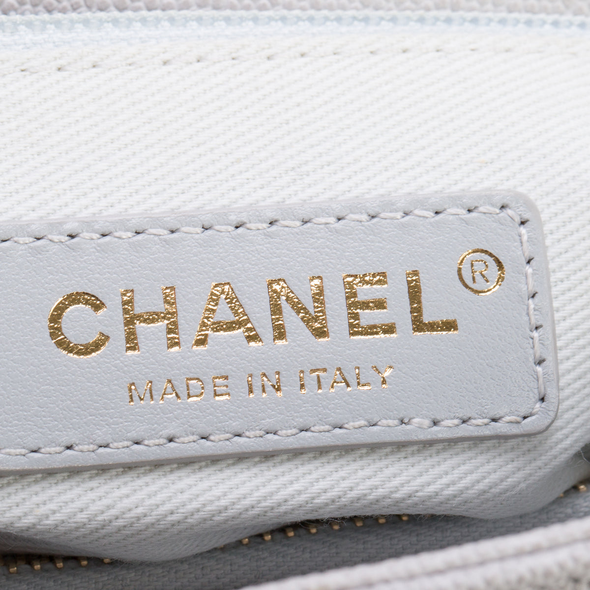 Chanel Light Grey Caviar Quilted Small Coco Handle Flap w/ Box, Authenticity Card & Strap
