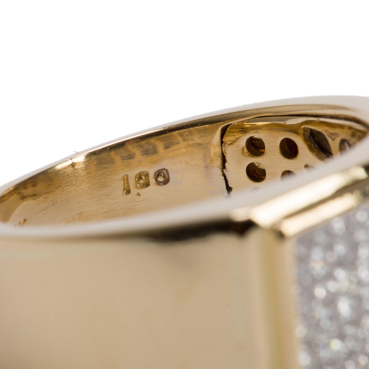 18k Yellow Gold 1.00 tcw. Diamond Cluster Ring, Size 9