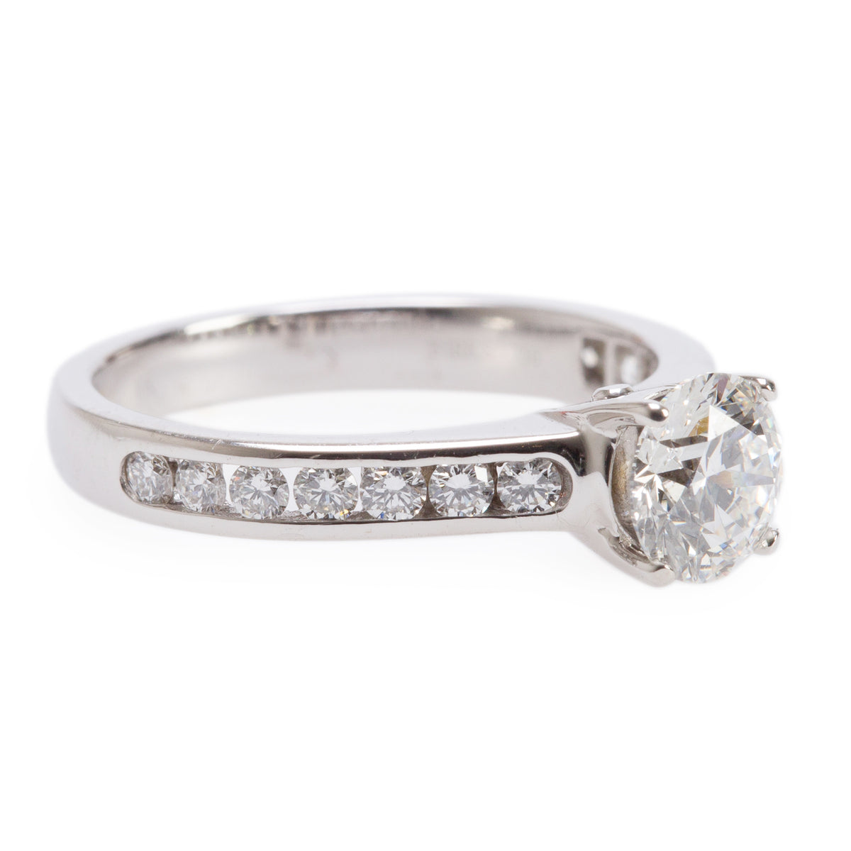 Birks 18k White Gold 0.70 ct. Round Brilliant Cut Diamond Engagement Ring, Size 4.5 w/ Box