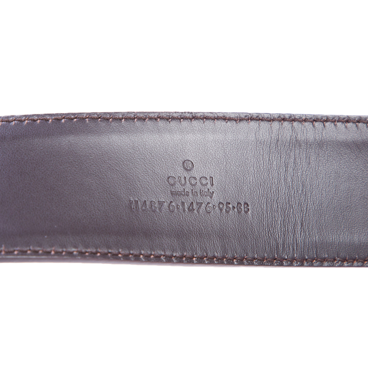 Gucci Beige/Brown Monogram Interlocking G Belt 95 38