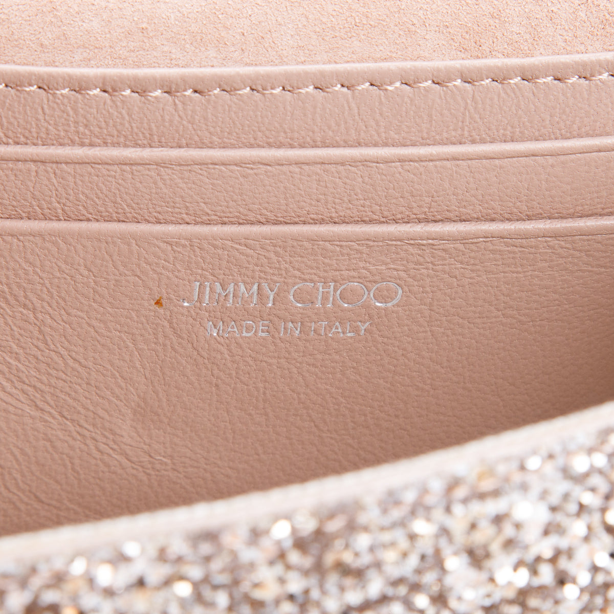 Jimmy Choo Gold Glitter Mini Finley Shoulder Bag w/ Box & Receipt