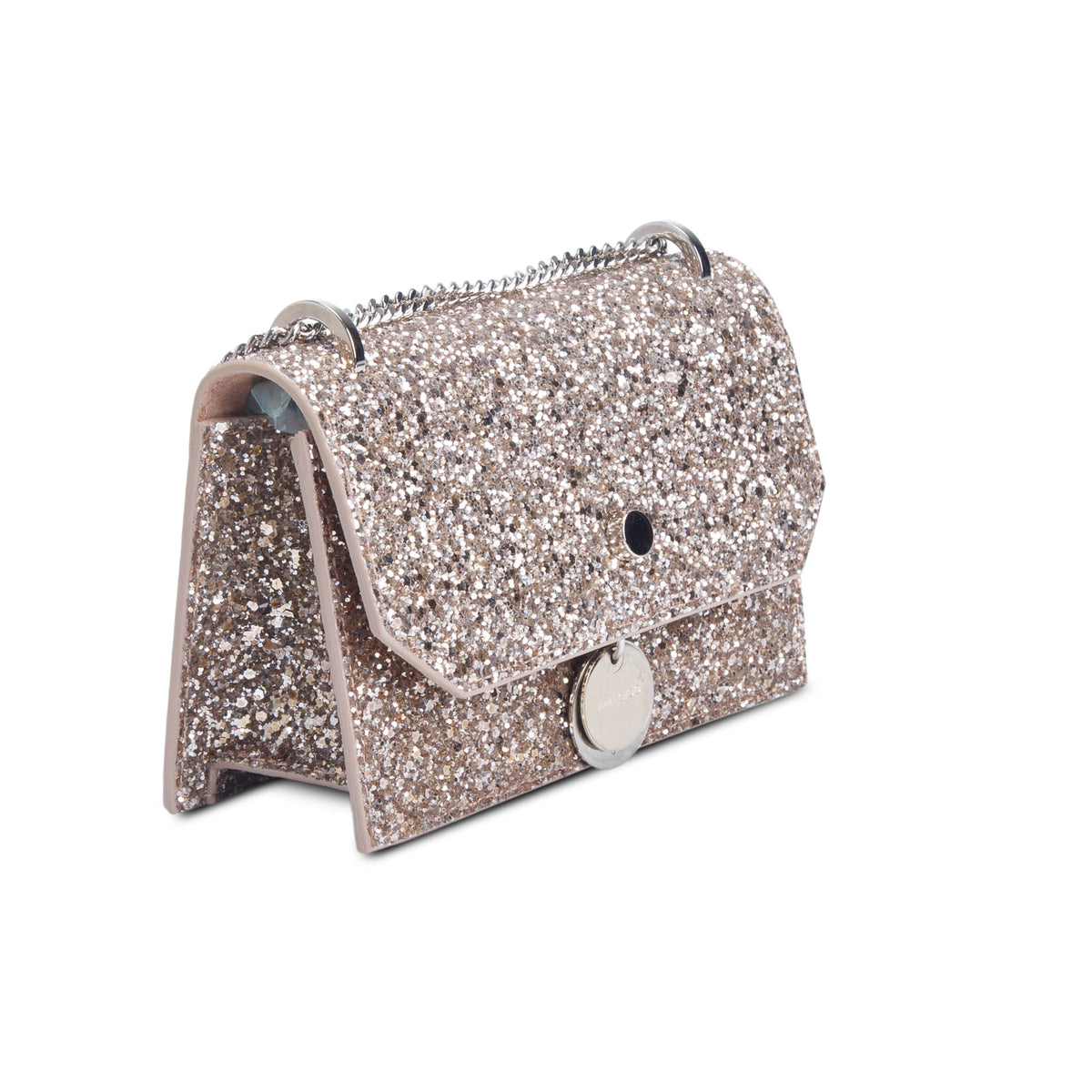 Jimmy Choo Gold Glitter Mini Finley Shoulder Bag w/ Box & Receipt