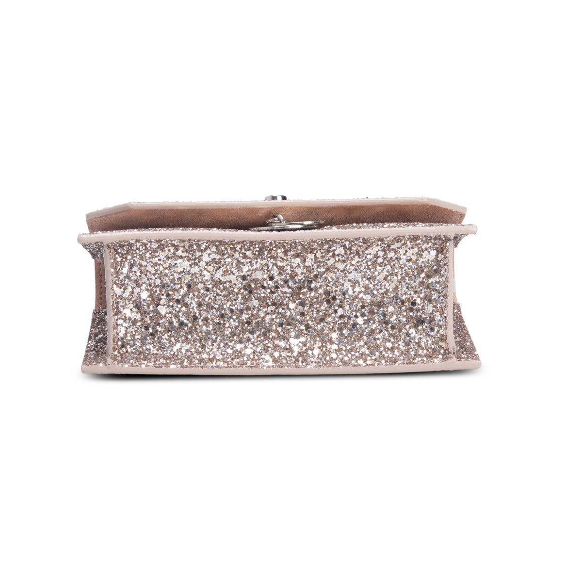 Jimmy Choo Gold Glitter Mini Finley Shoulder Bag w/ Box & Receipt