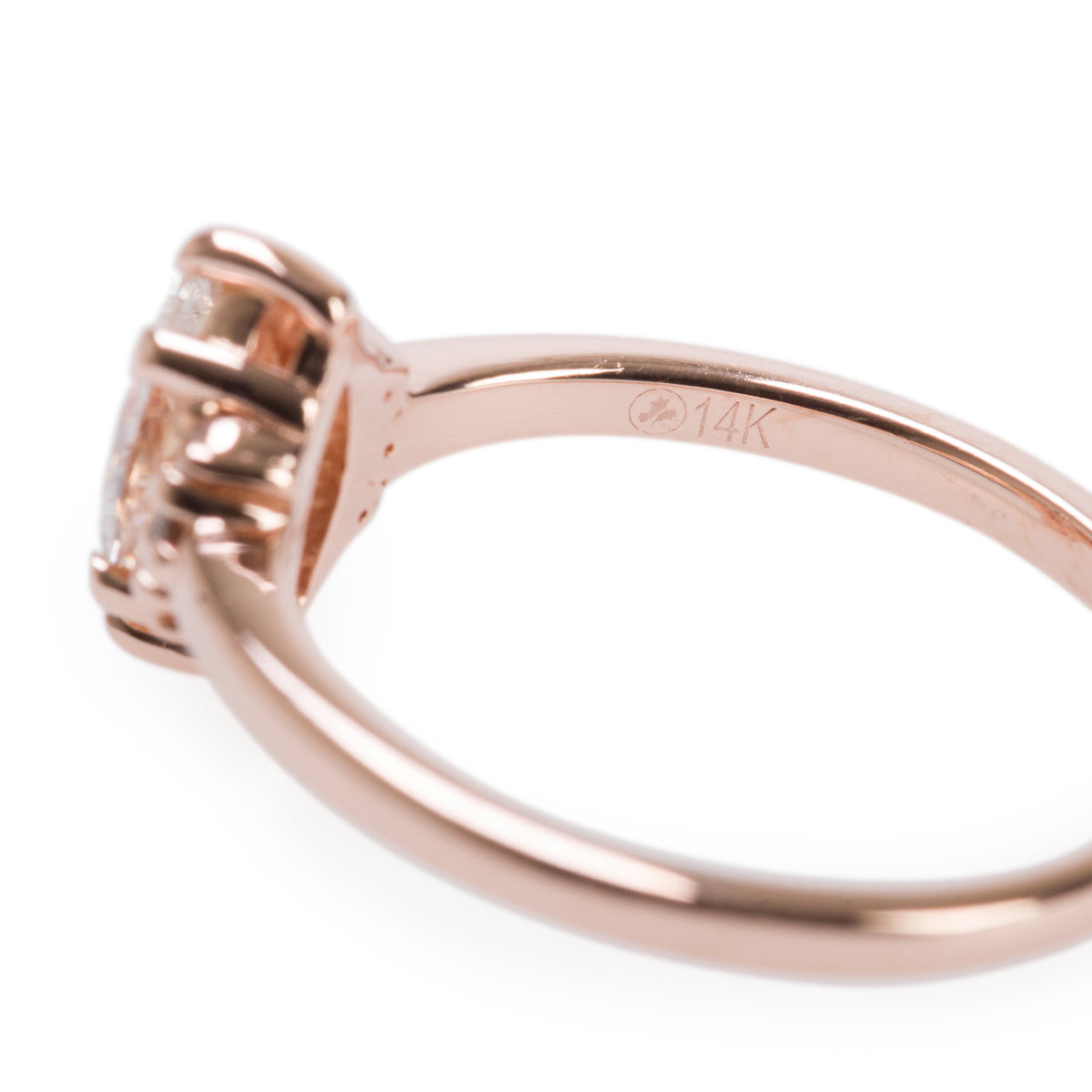 14k Rose Gold 0.41 ct. Marquise Cut Diamond Engagement Ring, Size 6.5 w/ GIA Certificate