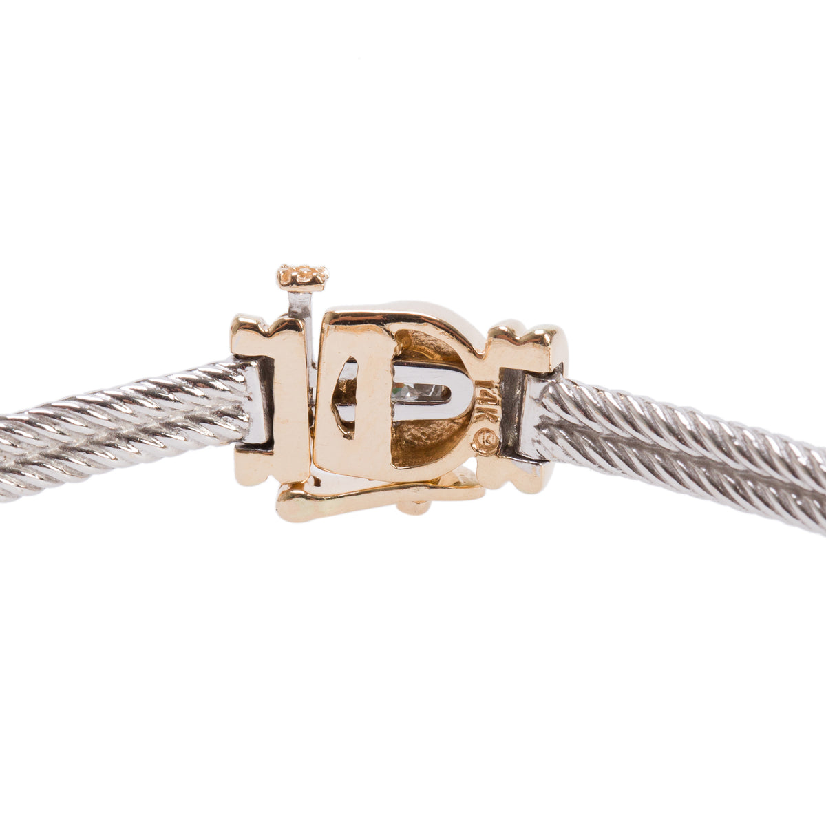14k White & Yellow Gold 1,05 tcw. Diamond Station Bracelet