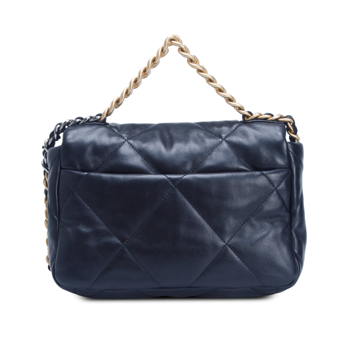 Chanel 2020 Black Quilted Lambskin Medium 19 Flap w/ Authenticity Card