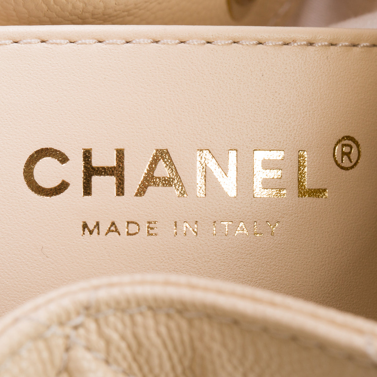 Chanel Beige Caviar Quilted Small Chanel 25 Handbag w/ Box