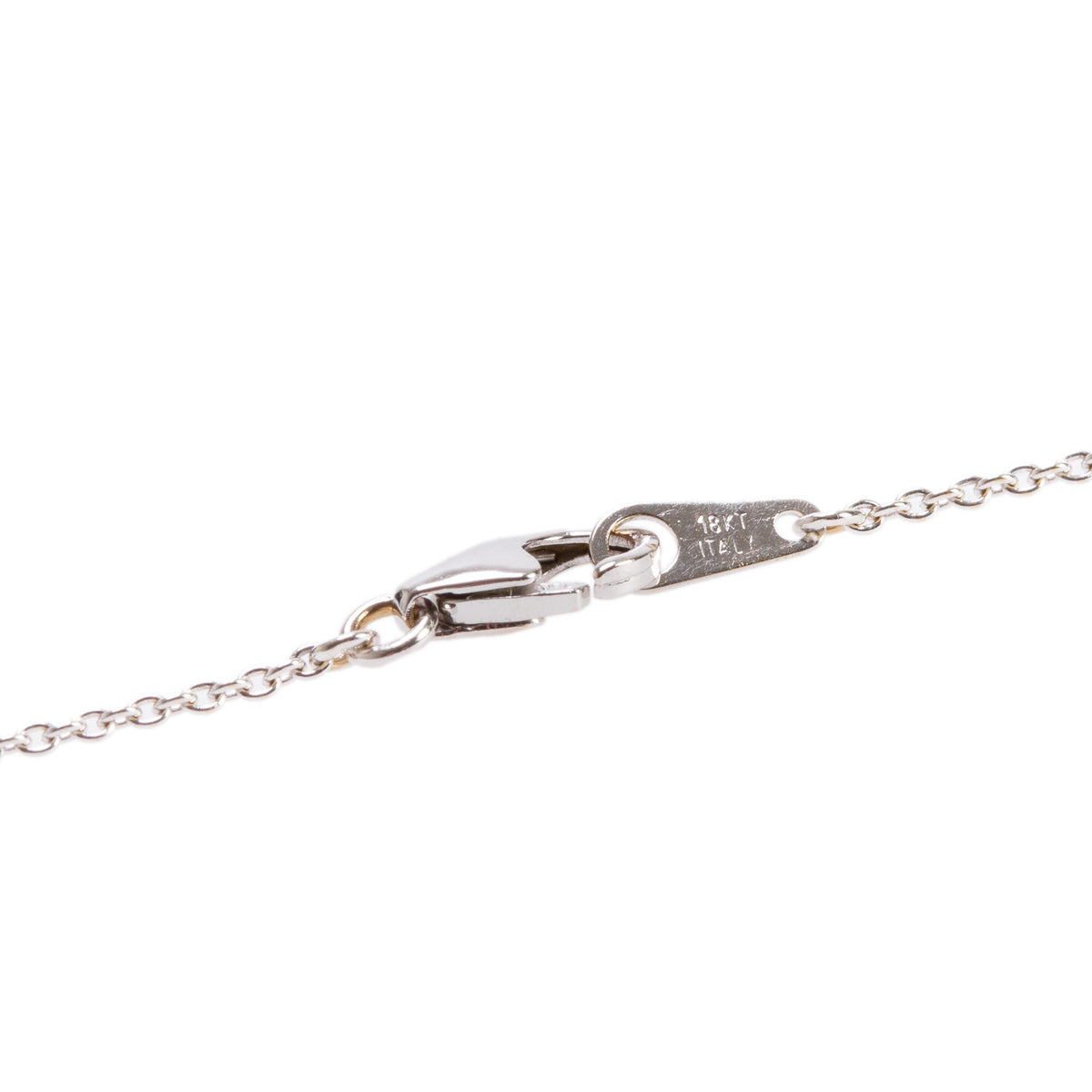 18k White Gold Pink Sapphire & Diamond Pendant Necklace