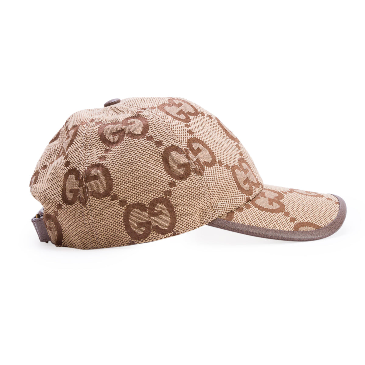 Gucci Brown Jumbo GG Monogram Canvas Baseball Hat, Size XL 59