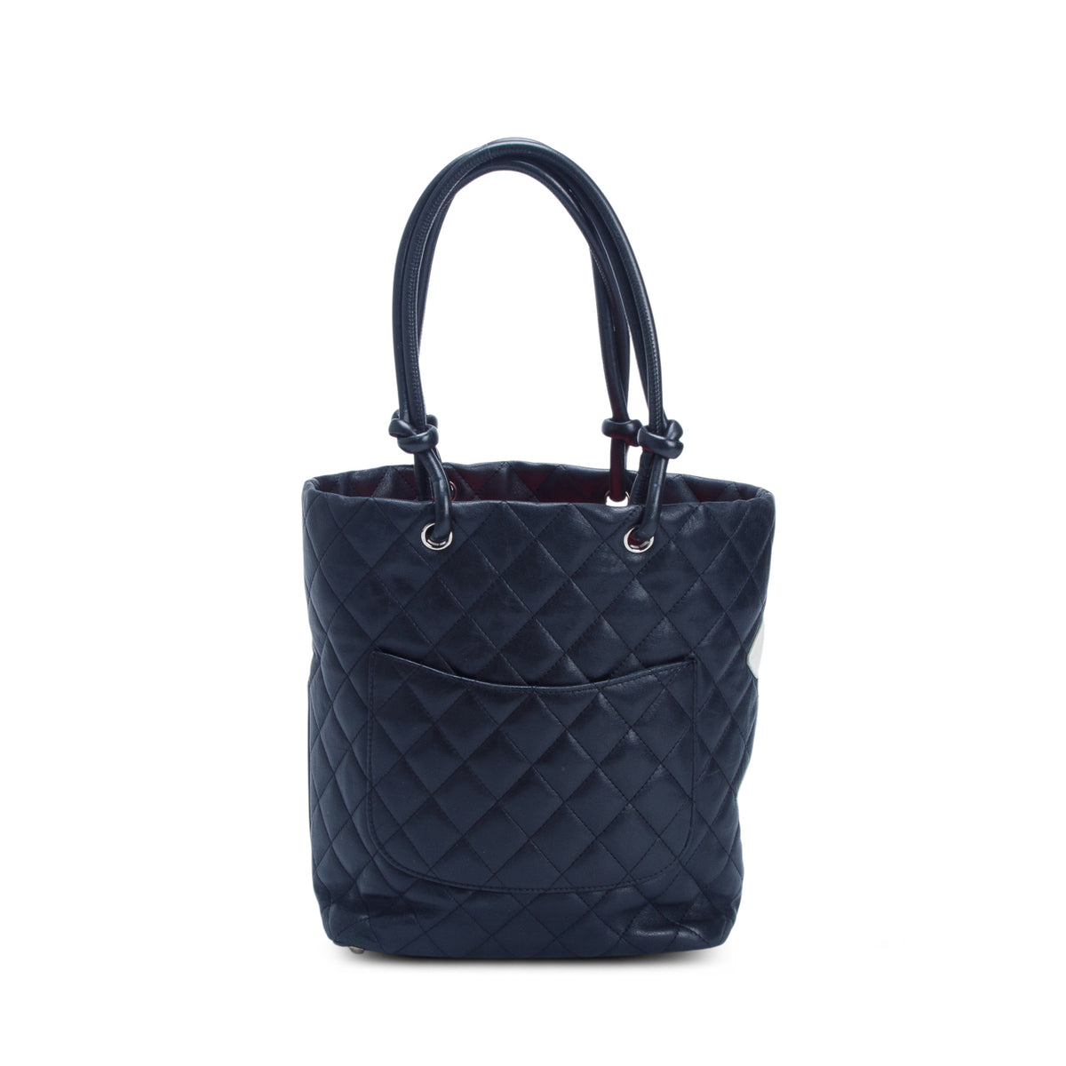 Chanel Black Calfskin Quilted Medium Cambon Tote w/ Authenticity Card
