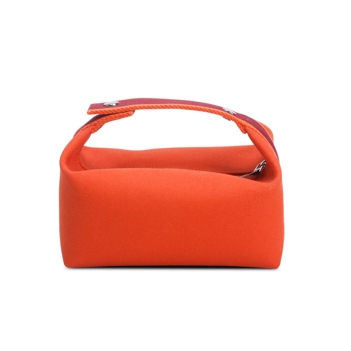 Hermes Orange Feu Toile H Canvas Small Bride-A-Brac Case