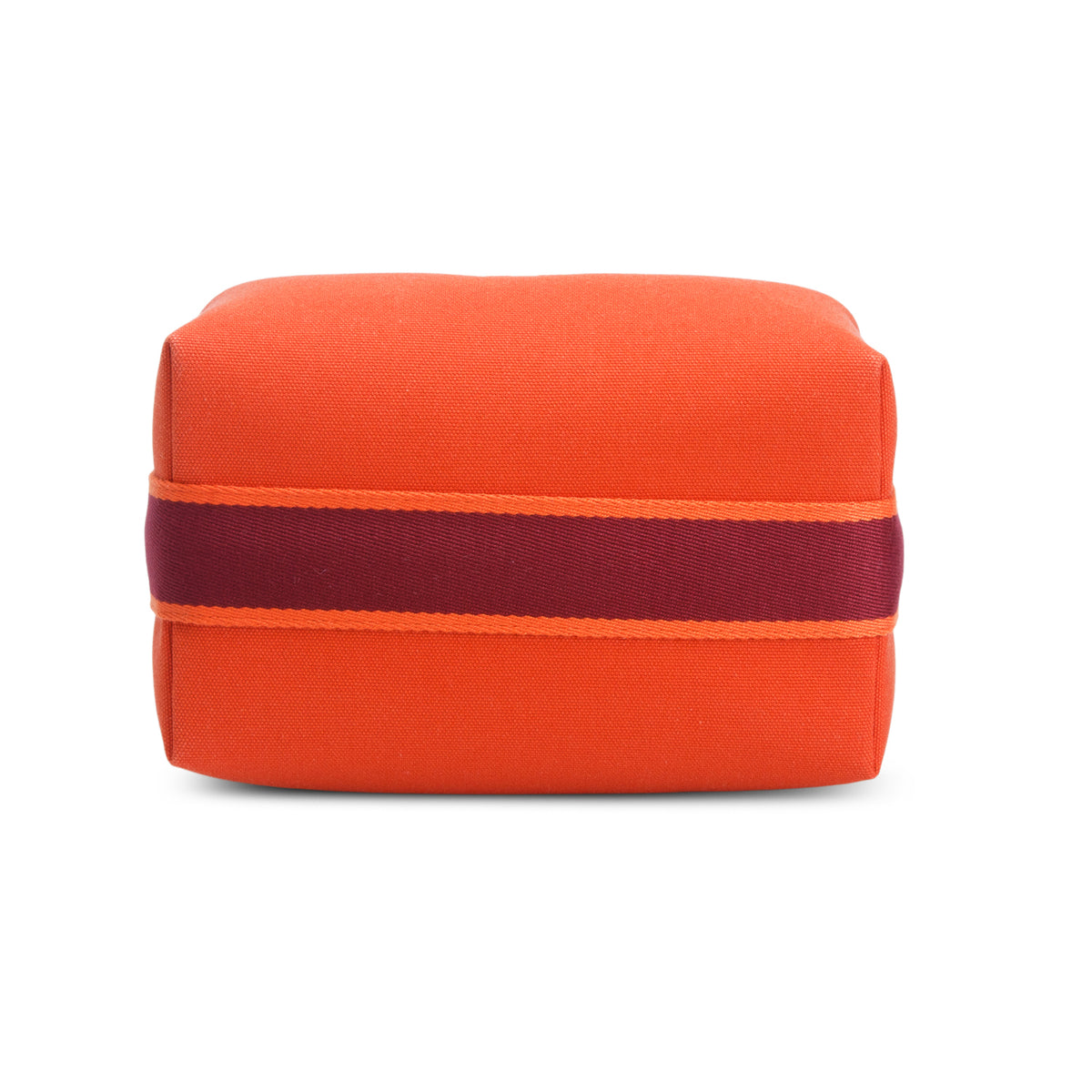 Hermes Orange Feu Toile H Canvas Small Bride-A-Brac Case