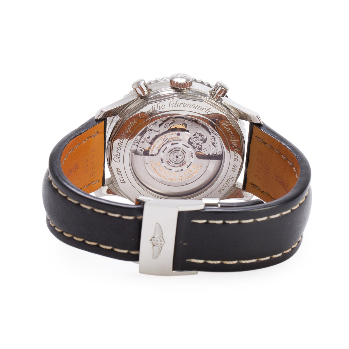 Breitling Stainless Steel Navitimer B01 46 MM Automatic Chronograph Watch Black Dial AB0127 w/ Box & Papers