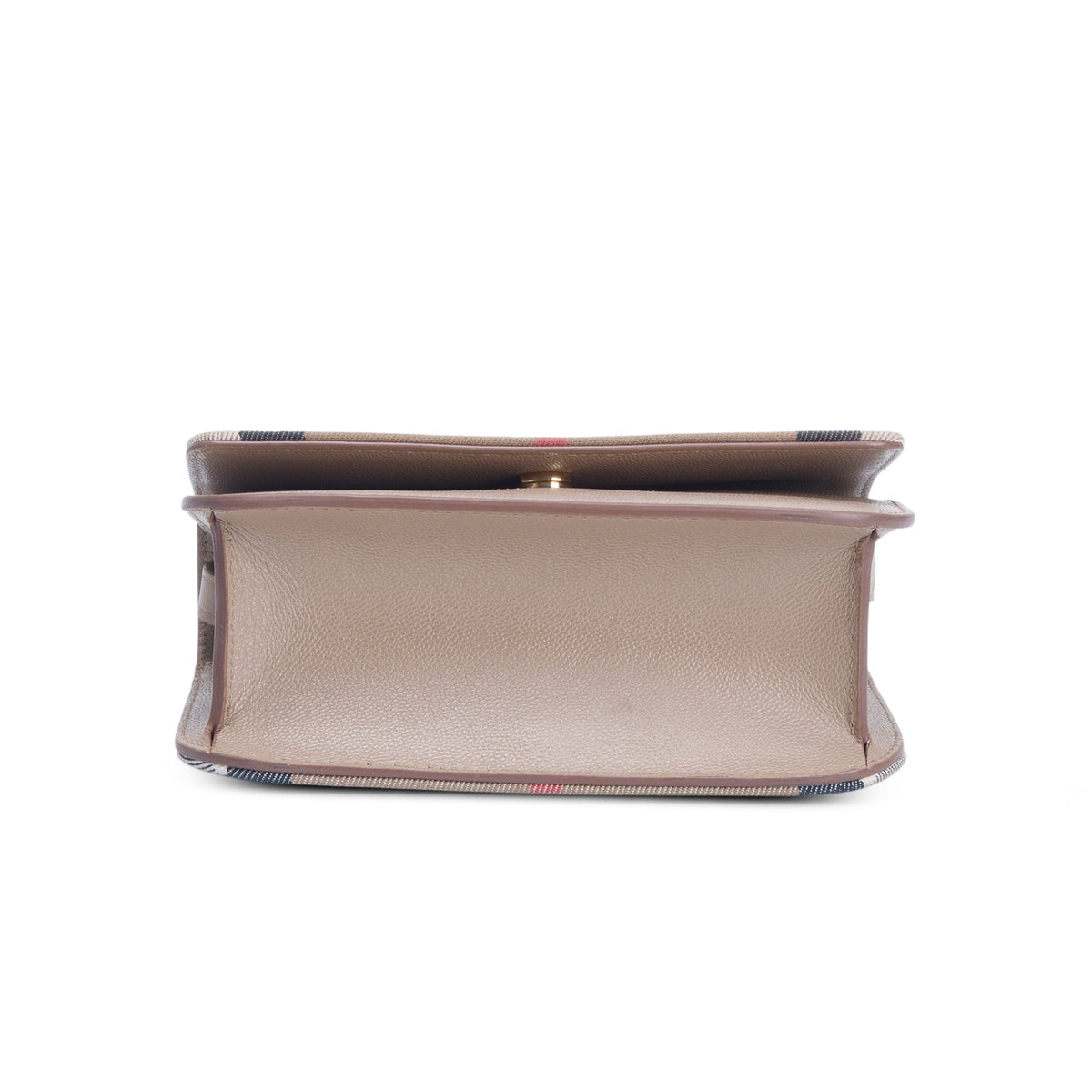 Burberry Brown House Check Grained Calfskin Small Madison Shoulder Bag w/ Box