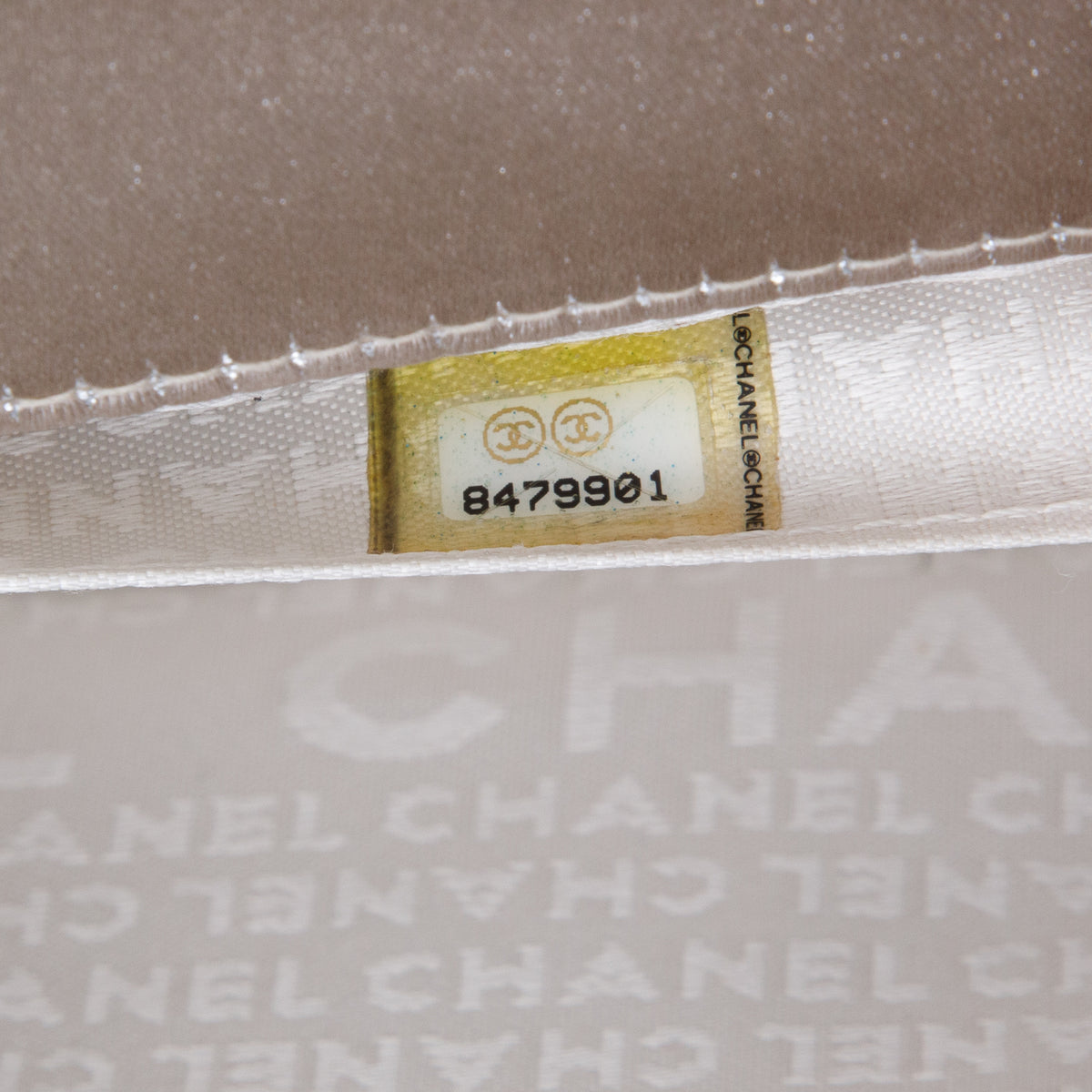 Chanel Gold Satin Double Pocket Handle Bag w/ Authenticity Card