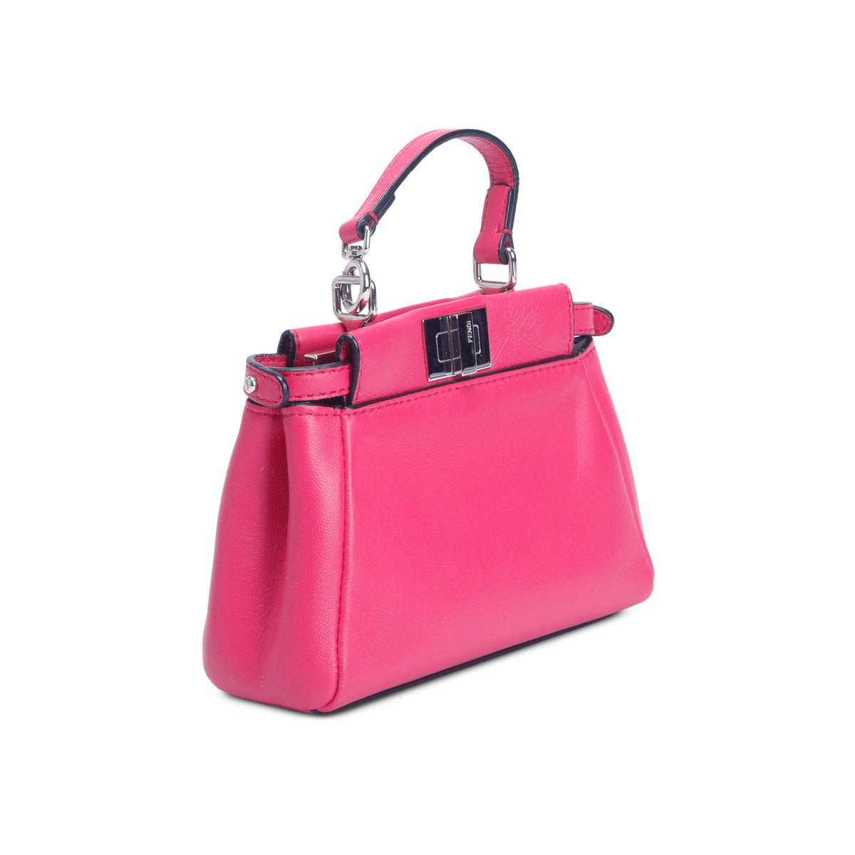 Fendi Pink Nappa Micro Peekaboo Iconic Satchel w/ Strap