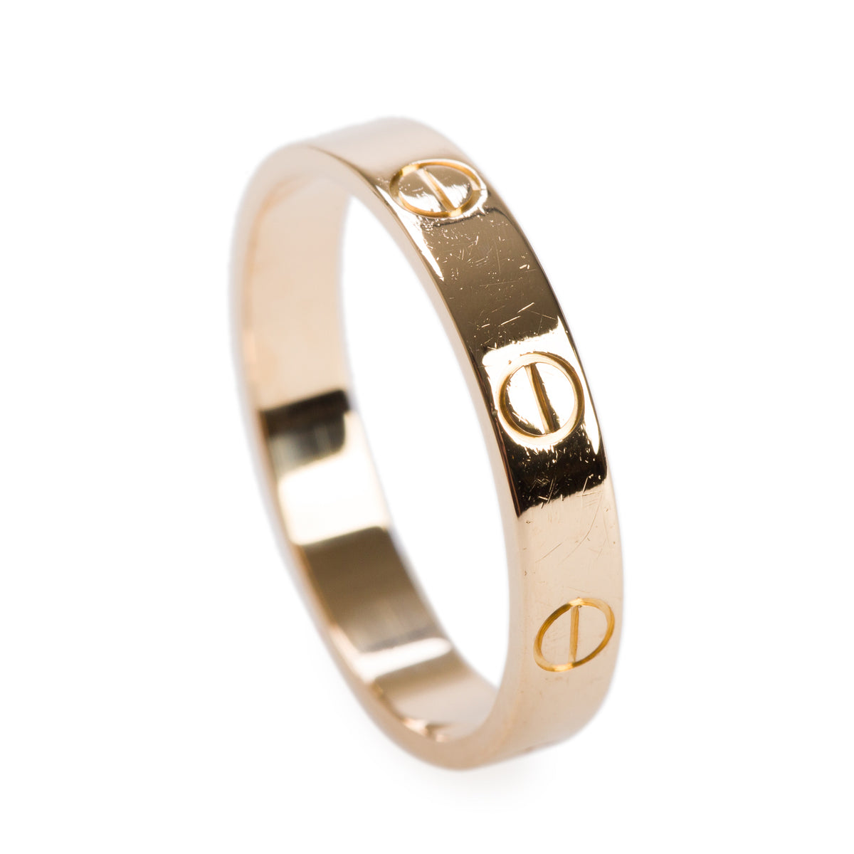 Cartier 18k Yellow Gold 3.6 mm Love Wedding Band Ring, Small Model Size 58 8.25 w/ Box & Receipt