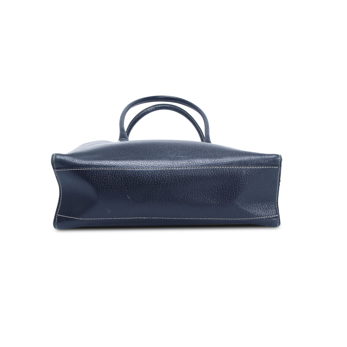 Prada Black Cinghiale Leather Triangle Tote