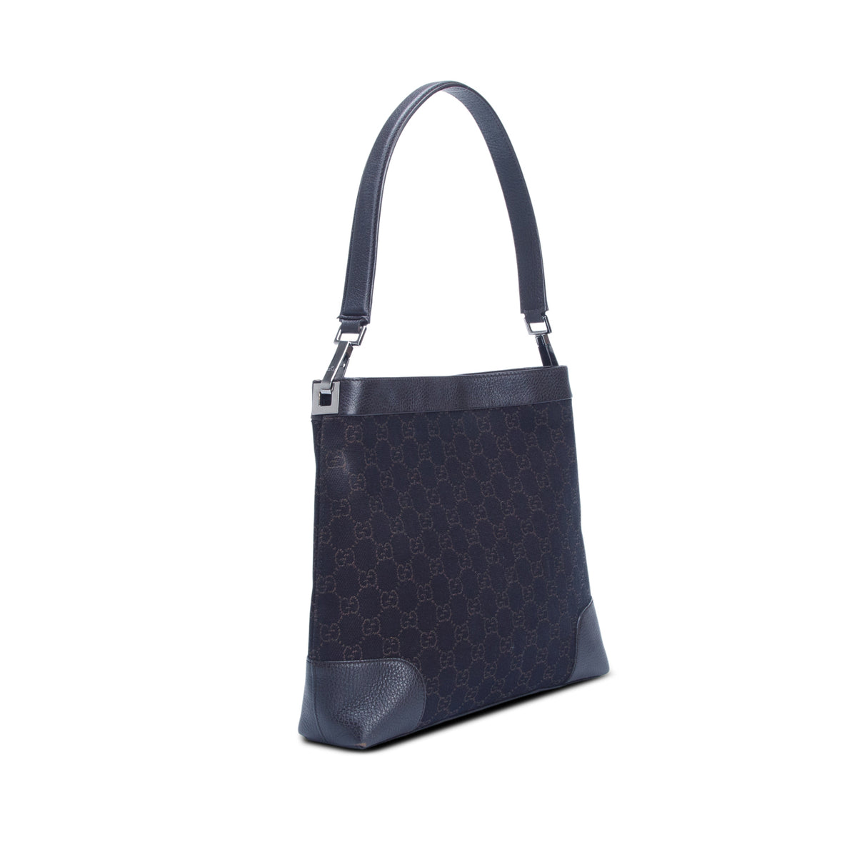 Gucci Black GG Monogram Canvas Shoulder Bag