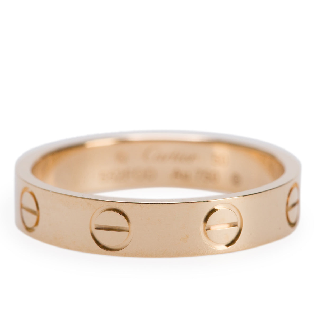 Cartier 2026 18k Yellow Gold 3.6 mm Love Wedding Band Ring, Small Model Size 50 5.25 w/ Box, Receipt & Certificate