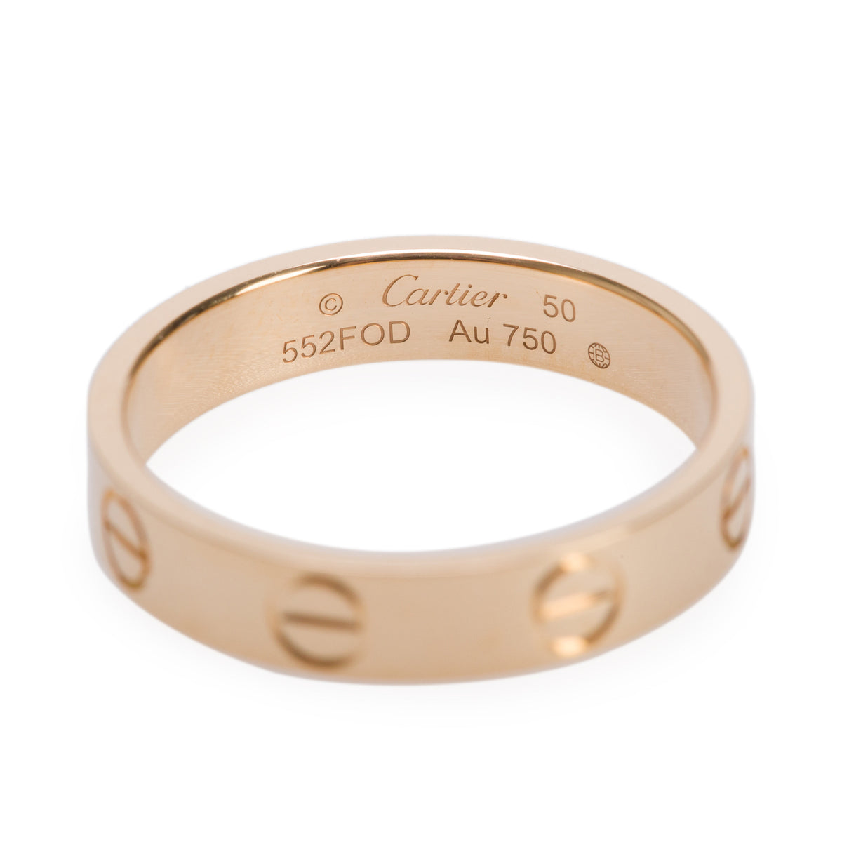 Cartier 2026 18k Yellow Gold 3.6 mm Love Wedding Band Ring, Small Model Size 50 5.25 w/ Box, Receipt & Certificate