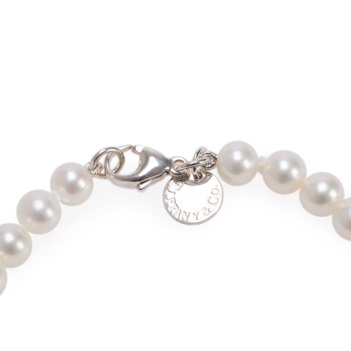 Tiffany & Co. 2025 Sterling Silver Ziegfeld Collection 5-6 MM Pearl Bracelet w/ Box & Receipt