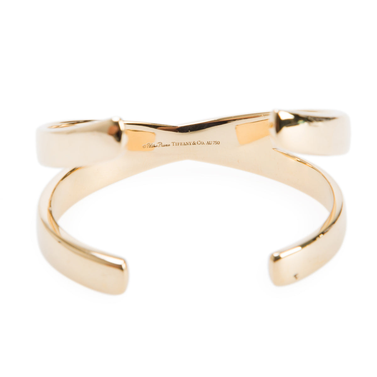 Tiffany & Co. 18k Yellow Gold Paloma's Graffiti X Cuff Bangle w/ Box