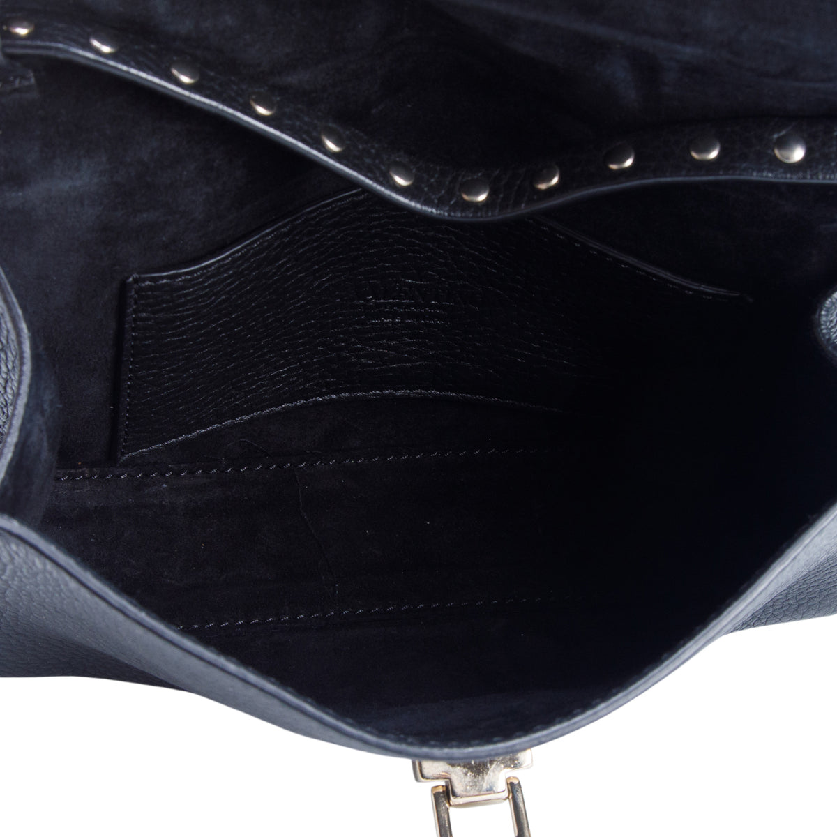 Valentino Black Grained Calfskin Small Rockstud Crossbody Bag