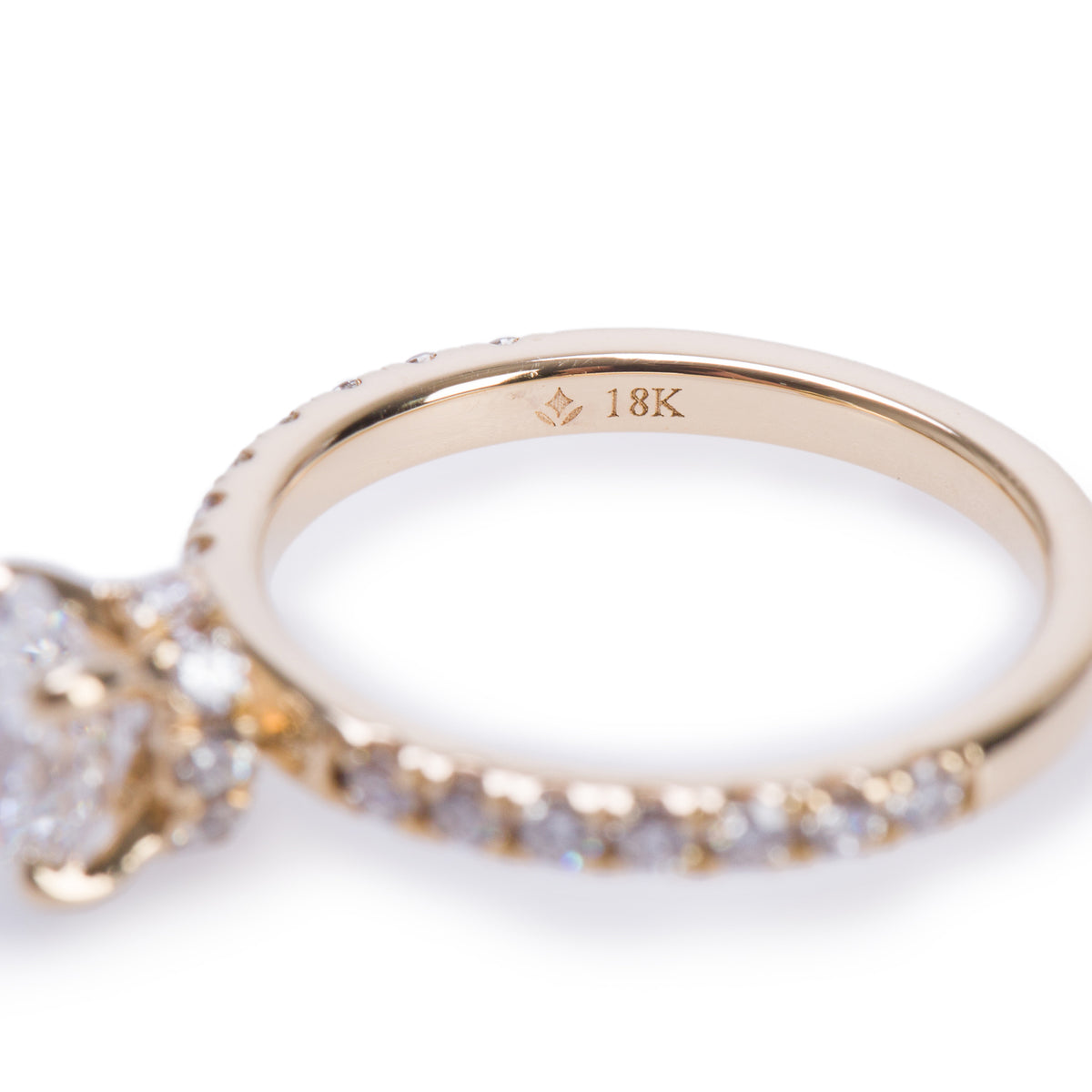 18k Yellow Gold 0.70 ct. Oval Cut Diamond Engagement Ring, Size 4.75 w/ GIA Certificate