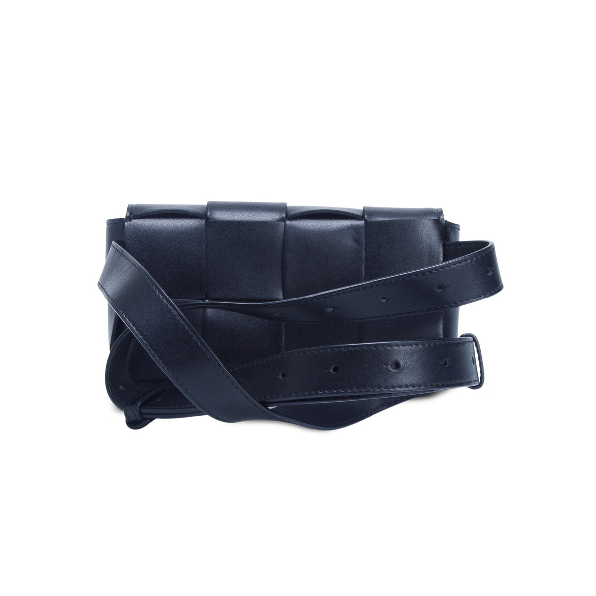 Bottega Veneta Black Nappa Maxi Intreccio The Belt Cassette Bag