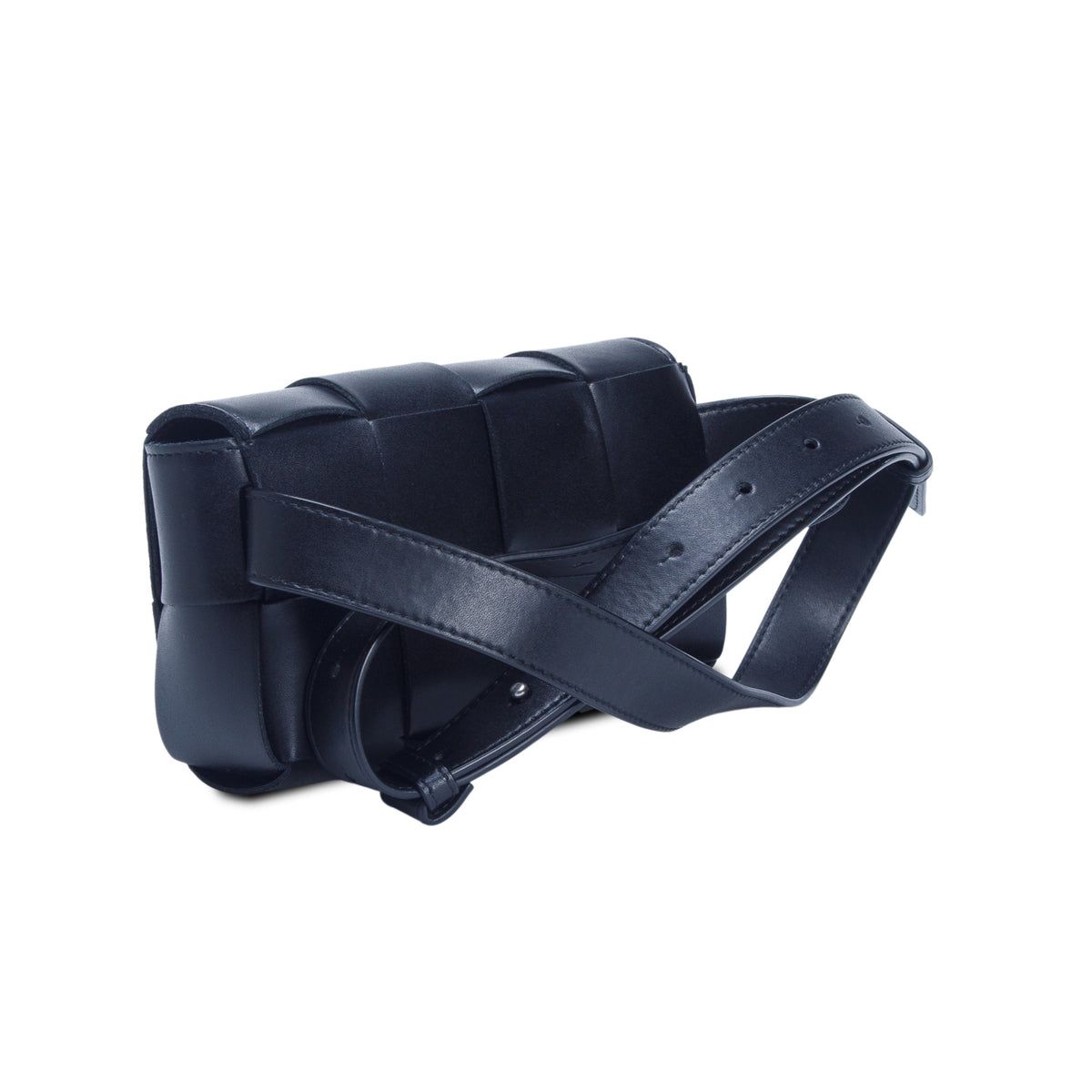 Bottega Veneta Black Nappa Maxi Intreccio The Belt Cassette Bag