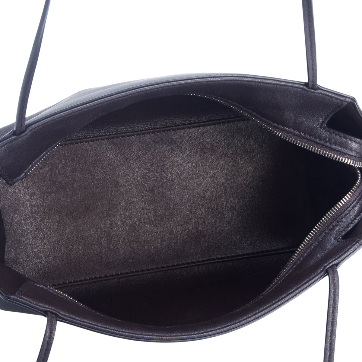 The Row Brown Grained Lambskin Terrase To-Go Bag