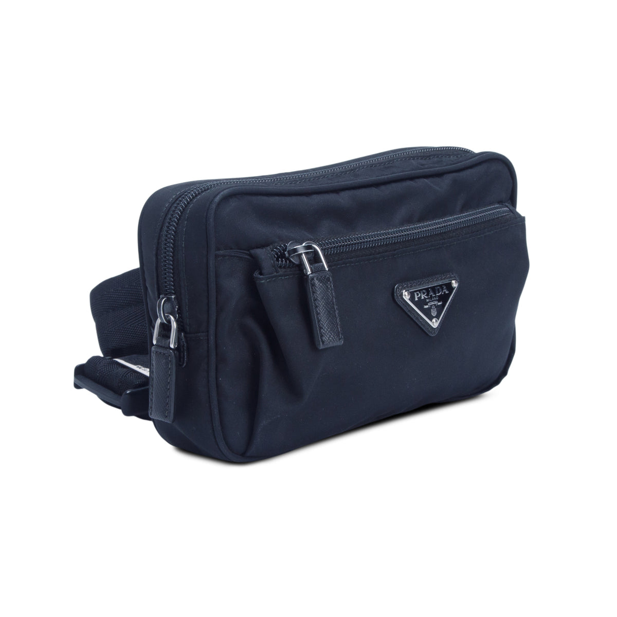 Prada Black Tessuto Nylon Montagna Belt Bag