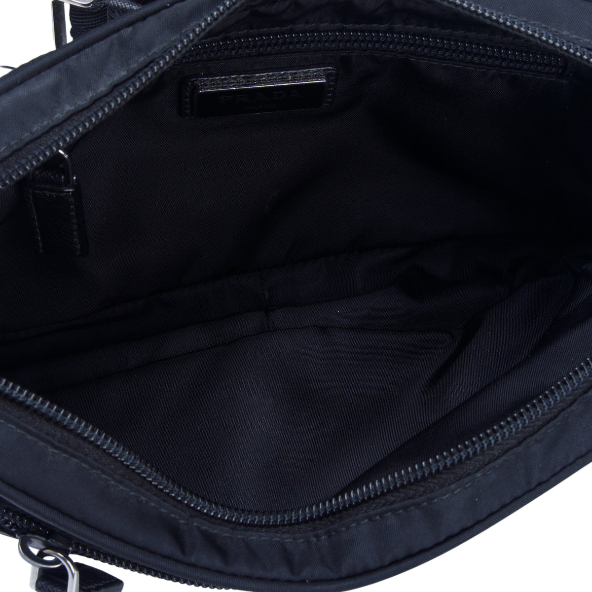 Prada Black Tessuto Nylon Montagna Belt Bag