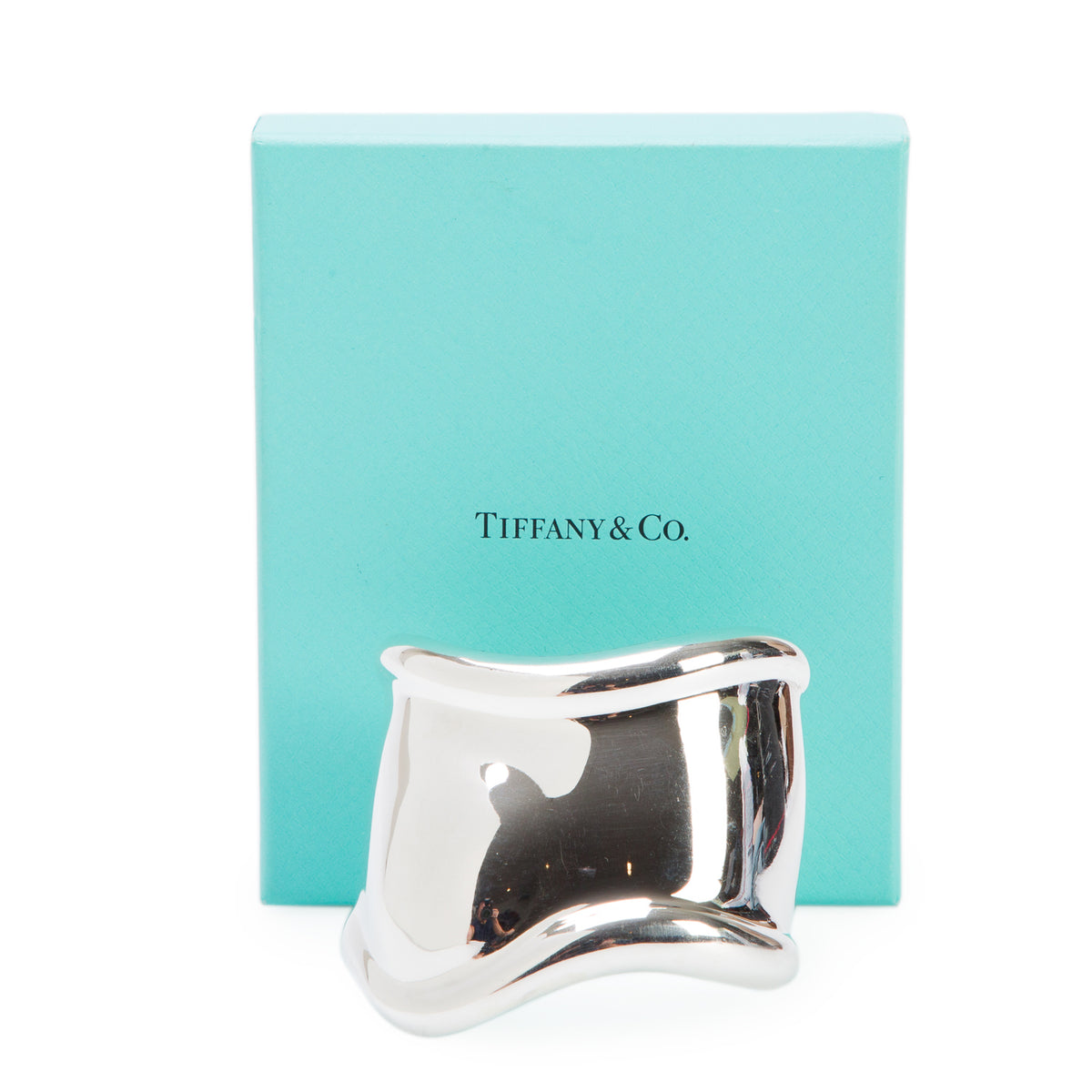Tiffany & Co. Elsa Peretti Sterling Silver Medium Bone Cuff Bracelet w/ Box