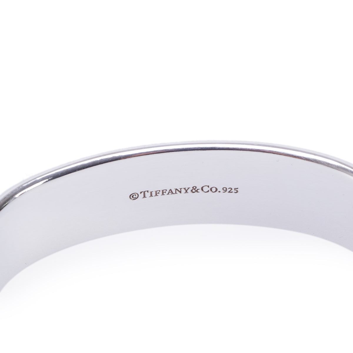 Tiffany & Co. Sterling Silver 1837 Cushion Bangle Bracelet