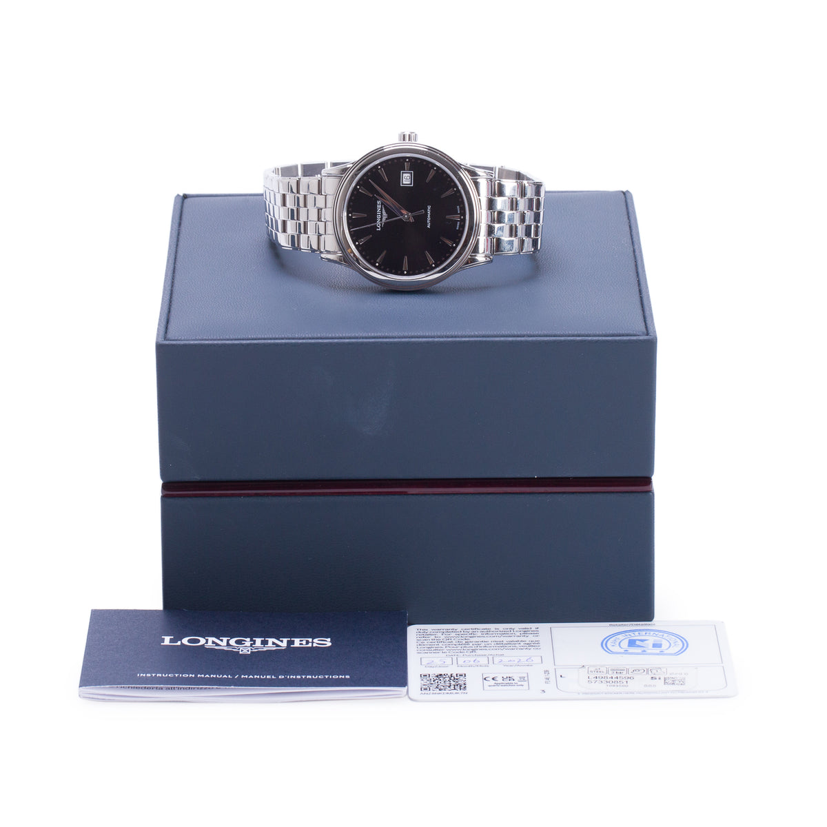 Longines 2026 Stainless Steel Flagship Classic 40 MM Automatic Watch Black Dial w/ Box & Papers