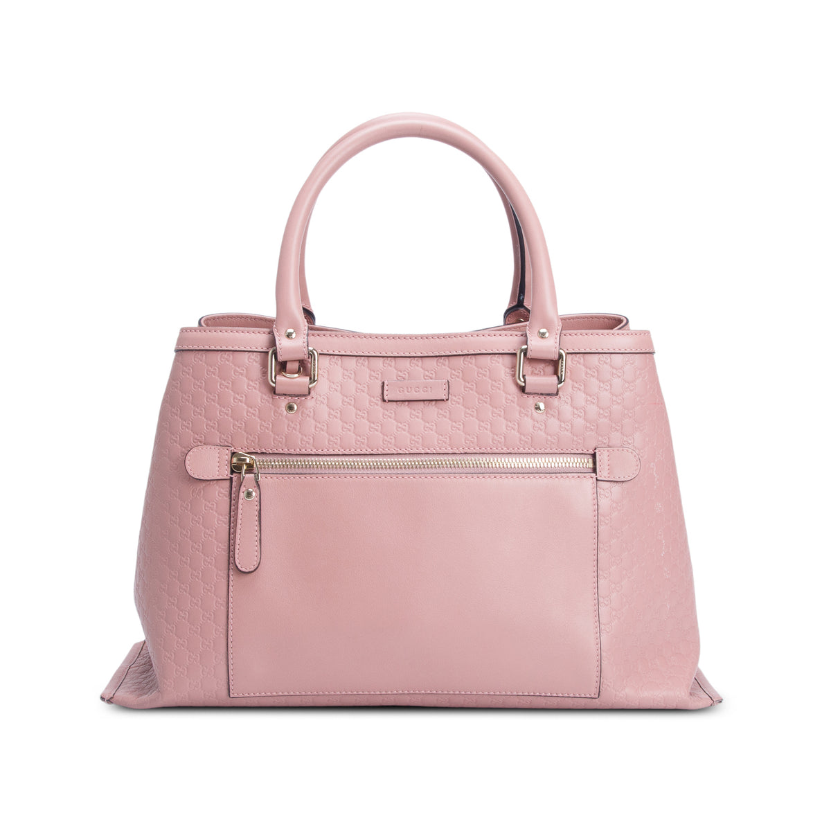 Gucci Pink Soft Signature Leather Large Tote w/ Strap