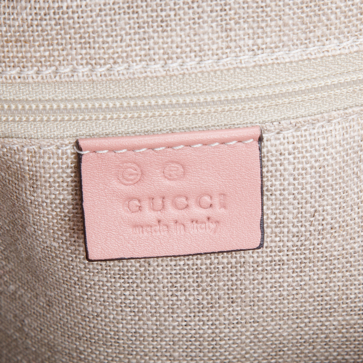 Gucci Pink Soft Signature Leather Large Tote w/ Strap