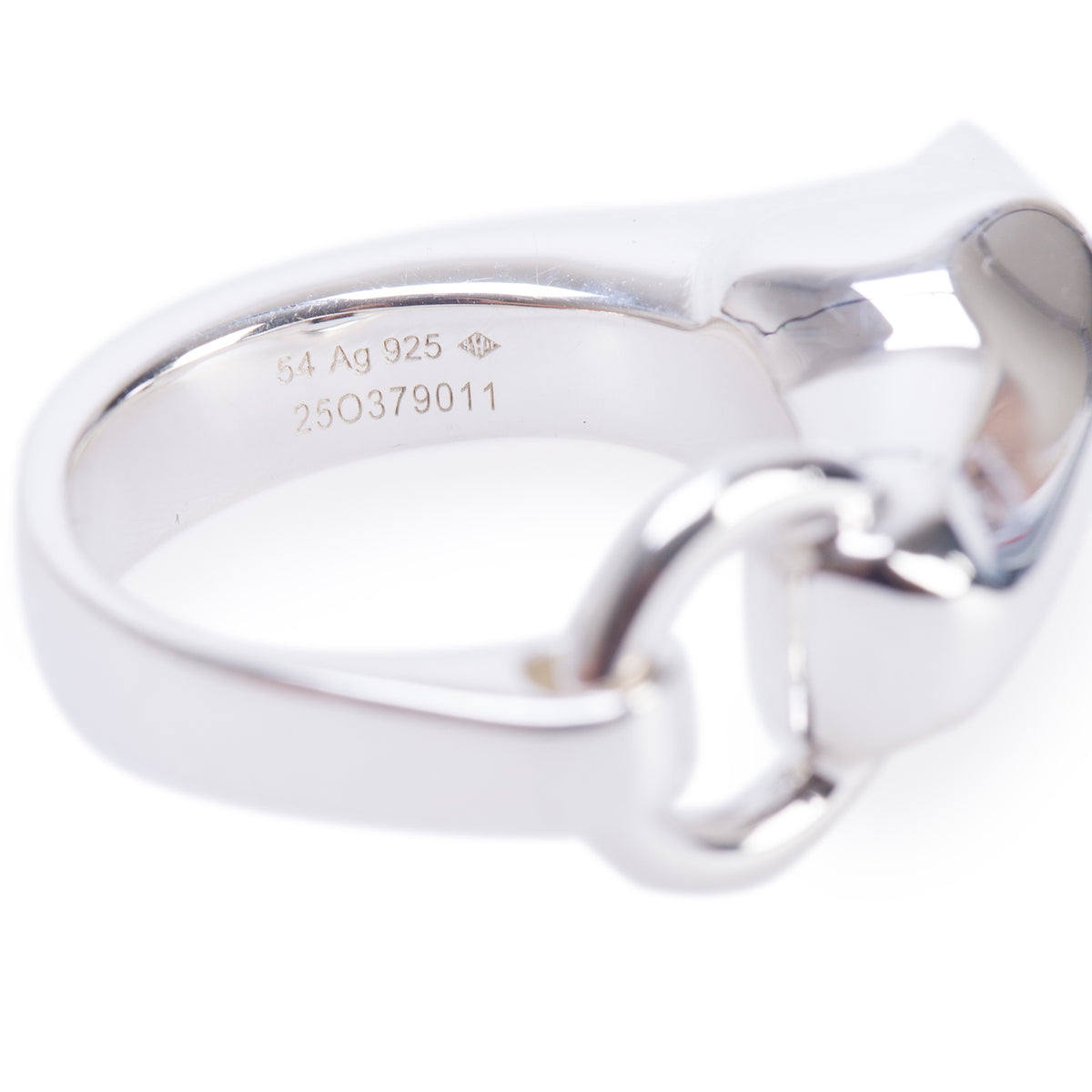 Hermes Sterling Silver Galop Ring, Small Model, Size 54 6.75