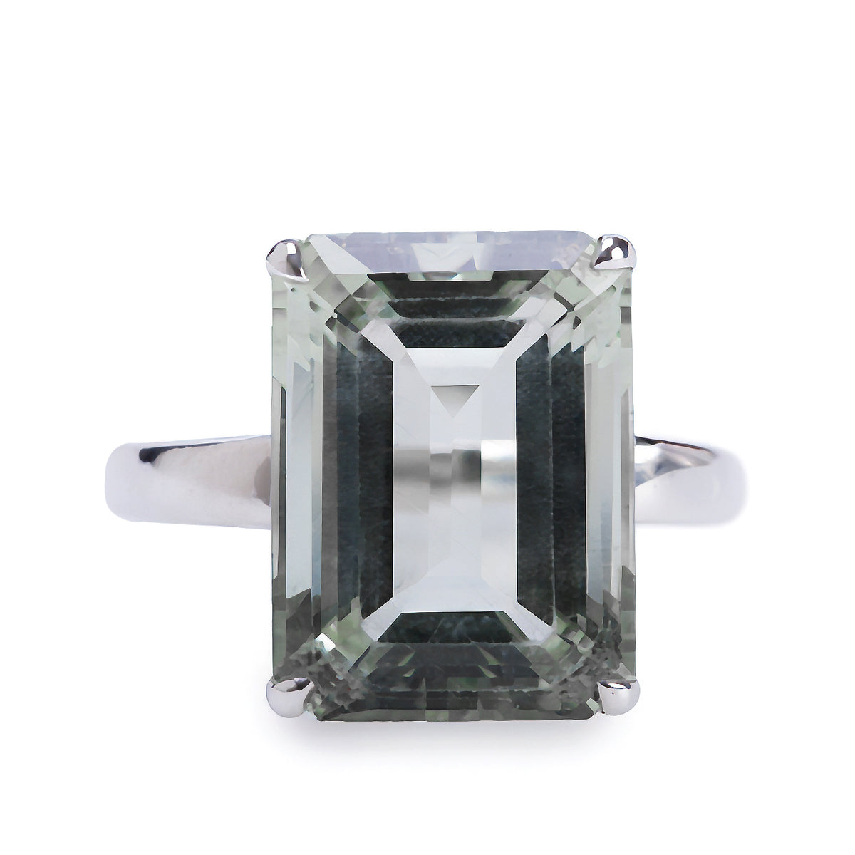 Tiffany & Co. Sterling Silver Prasiolite Sparklers Cocktail Ring, Size 7.75